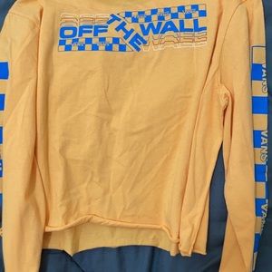 Vans off the wall long sleeve crop